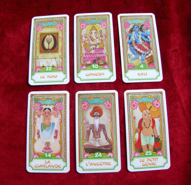 Le tarot hindou - Tarot de poche - Jeu de tarot indien - Oracle des dieux hindous