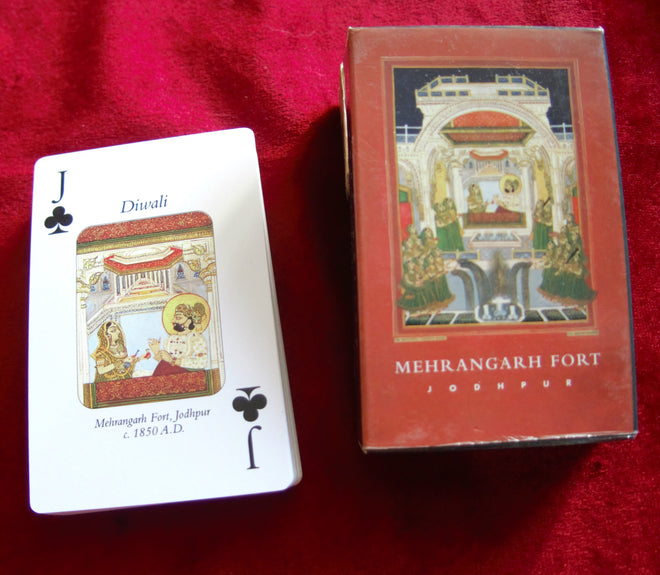 Mehrangarh Fort Cartes à jouer - Cartes d’histoire indienne - Jeu de cartes de sagesse indienne